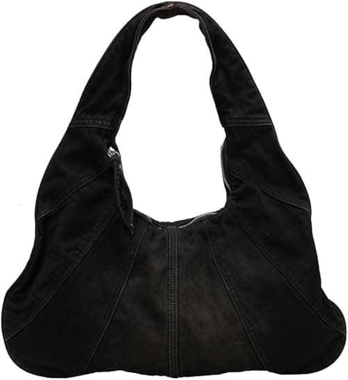 Women Denim Handbag Large Capacity Shoulder Bag Casual Tote Bag Retro Top Handle Bag Jean Purse Lightweight Hobo Bag on Amazon.ae - Price Tracker
