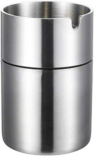 Stainless Steel Ashtray, Outdoor Ashtray, Windbreaker Ashtray, Car Ashtrays, Ash Tray for Household Office Garden (Large) on Amazon.ae - Price Tracker