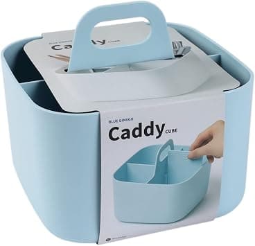 BLUE GINKGO Multifunctional Plastic Stacking Caddy Organizer with Handle | Crafts Caddy Desk Caddy Organizers & Art Storage Makeup Caddy - Blue on Amazon.ae - Price Tracker