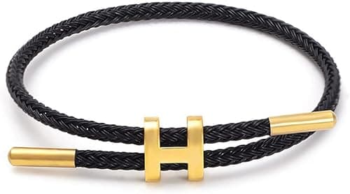 Bracelets Fashion for Women Adjustable Bracelet, Gold-plated Buckle Design Titanium Steel Wire Rope Jewelry on Amazon - Best Deal Finder