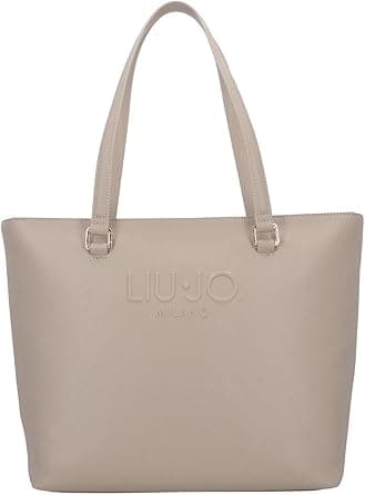 LIU JO Milano Faux Leather Tote Bag, Beige, Double Handles, Classic Design on Amazon.ae - Price Tracker