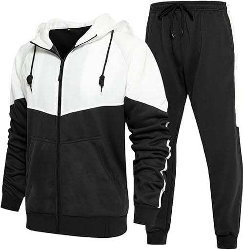 DUOFIER Men's Tracksuit Jogging Sweat Suits 2 Piece Casual Outfit Athletic Suit Set on Amazon.ae - Price Tracker