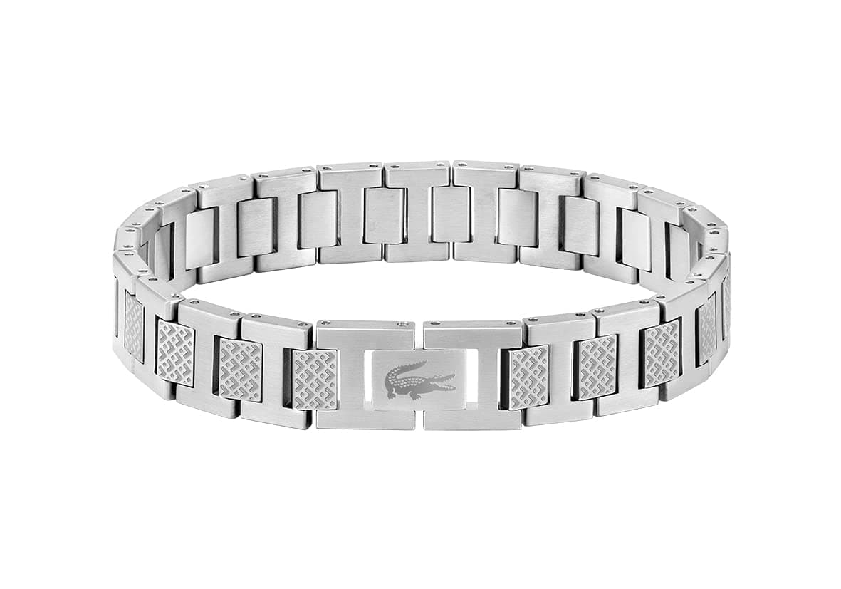 Lacoste Men's METROPOLE Collection Link Bracelet Embellished with petit piqué pattern - 2040117 on Amazon.ae - Price Tracker