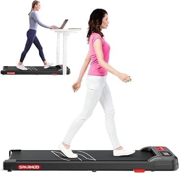 Sparnod Fitness Walking Pad Treadmill for Home Use | Compact & Ultra-Slim | LED Display | Shock Absorption | Up to 10 km/h | Up to 120 kg Capacity on Amazon - Best Deal Finder