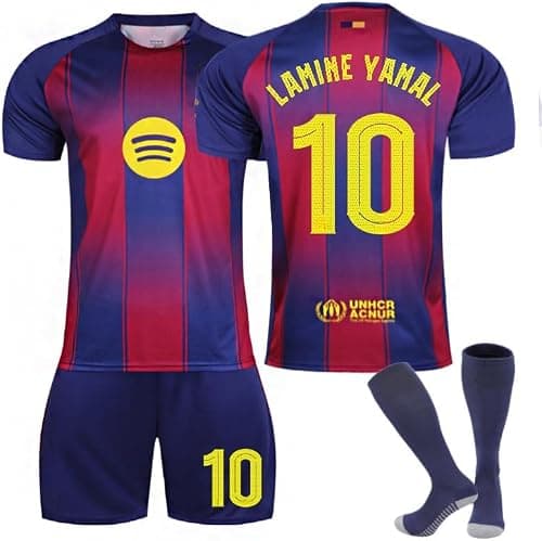 FCB 2025/26 Season Champions League Home Jersey Kit – Lamine Yamal #10 – Boys, Teens & Men Football Uniform with Shorts & Socks, Breathable Soccer Shirt (16–3XL) on Amazon.ae - Price Tracker