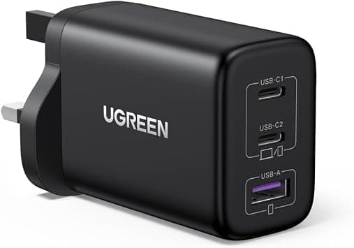 UGREEN Nexode 65W Type C Charger, 3-Port GaN Laptop Power Adapter USB-C Fast Charge Wall Charging Plug Compatible for MacBook Air, HP/Dell,iPad,iPhone 17 Pro Max, Galaxy S25 Ultra,Xiaomi on Amazon.ae - Price Tracker