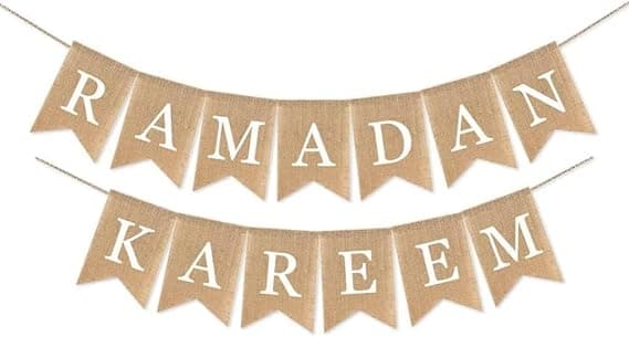 ItsyWorld Ramadan Kareem Linen Party Banner | Ramadan Decorations for Home | Reusable Burlap Bunting Festival Ramadan Kareem | Ramadan Banner on Amazon.ae - Price Tracker