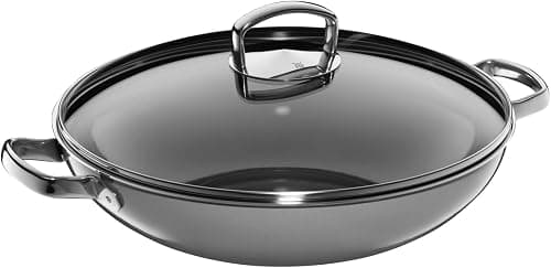WMF Fusiontec Mineral Wok Induction 36 cm, Wok Pan with Glass Lid, High-Tech Ceramic, Oven-Safe, Scratch-Resistant, Grey on Amazon.ae - Price Tracker