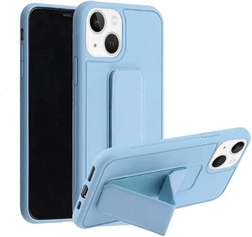 EMODIL Case for iPhone 15 Cover Light Blue Magnetic Car Mount Kickstand & Holder, Premium Silicone Vertical & Horizontal Hand Strap and Grip with Multi Stand (Light Blue) on Amazon - Best Deal Finder
