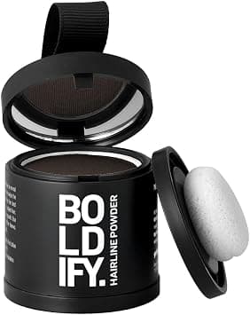 BOLDIFY Hairline Powder (LARGE, 10g) - Water-Resistant Root Touch Up Hair Color for Gray Coverage - 24-Hour Stain-Proof, Mess-Free Hair Powder for Thinning Hair - Dark Brown على Amazon.ae - متتبع الأسعار