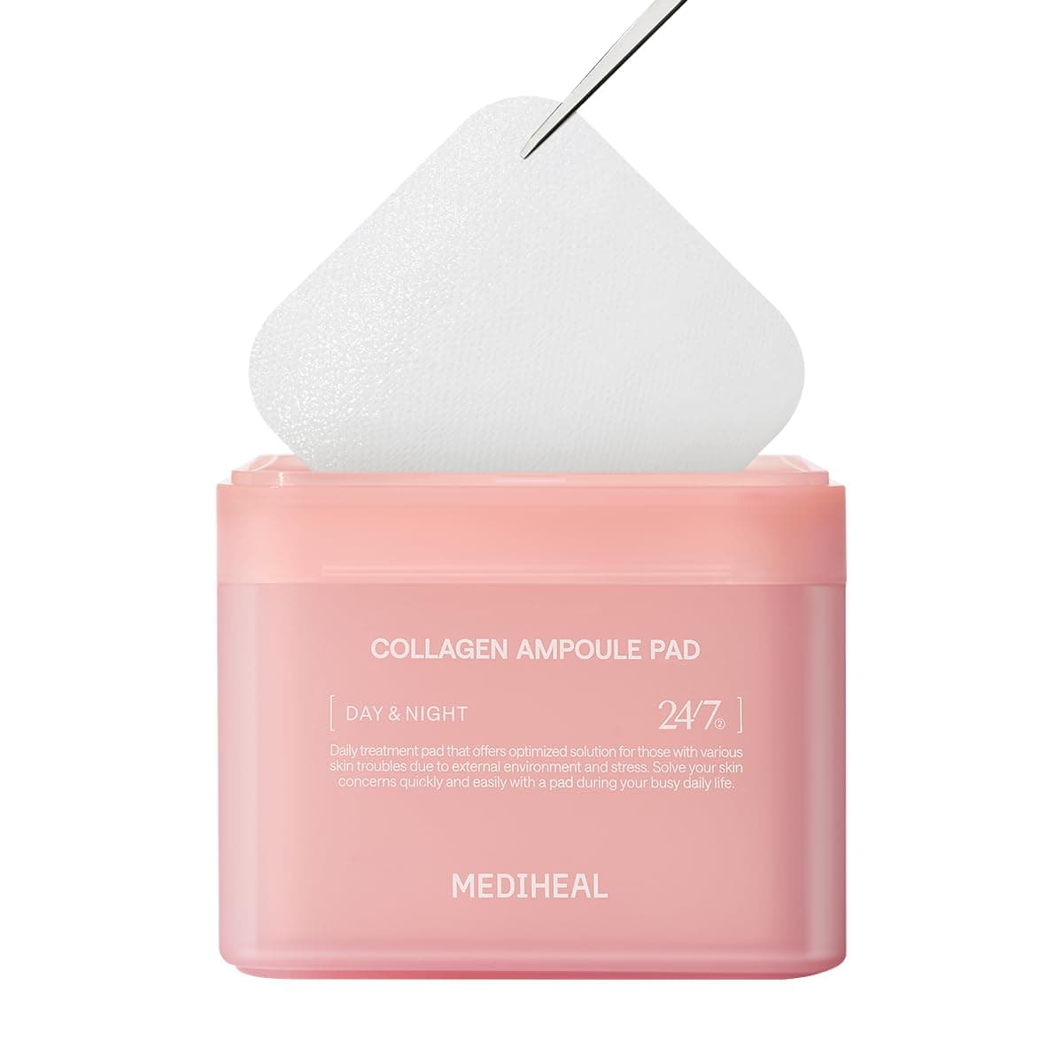 Mediheal Korean Collagen Ampoule Pad 100 Pads | Vegan Collagen & Ceramide Skin Firming Toner for Wrinkle Reduction & Elasticity Restoration | Anti-Aging Face on Amazon.ae - Price Tracker