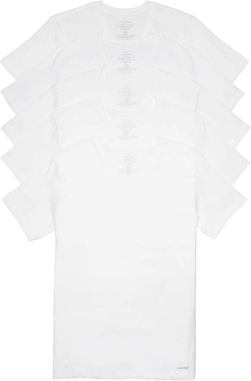 Calvin Klein mens Undershirts Cotton Classics 3 Pack V Neck Tshirts shirt (pack of 3) on Amazon.ae - Price Tracker