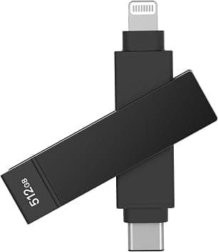 Apple MFi Certified 512GB Black iXflash 2-in-1 USB Type C & Lightning Backup Photo Stick | External Photo Storage for iPhone, iPad, and Computer | Transfer Photos, Videos, and Files on Amazon.ae - Price Tracker
