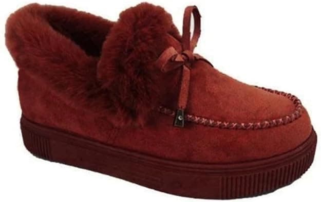 Ladmiple Winter Boots For Women Wide Width Snow Boots Comfortable Slip on Fur Lined Cold Weather Warm Ankle Booties على Amazon.ae - متتبع الأسعار