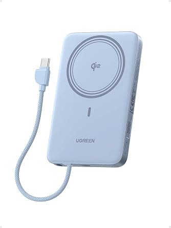 UGREEN 10000mAh Magsafe Power Bank Qi2 15W Slim Battery Pack, Magflow Air | 13.9mm slim, 30W two-way fast charge, built-in cable doubles as strap, flight-safe, strong magnetic hold, for iPhone 17/16/15 on Amazon.ae - Price Tracker