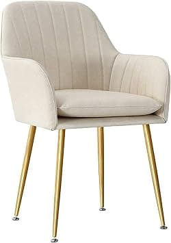 Dining Room Chairs Living Room Chair Velve Fabric Chair For Hotel Restaurant and Office Visitor… (beige) on Amazon.ae - Price Tracker