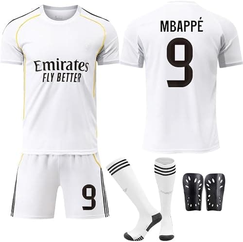 2025/26 Home RM Football Jersey Kit –MBAPPE #9 Signature Edition – Soccer Uniform Set with Shorts, Socks & Knee Pads – Athletic Training Gift for Men, Youth & Boys (16–3XL) on Amazon.ae - Price Tracker