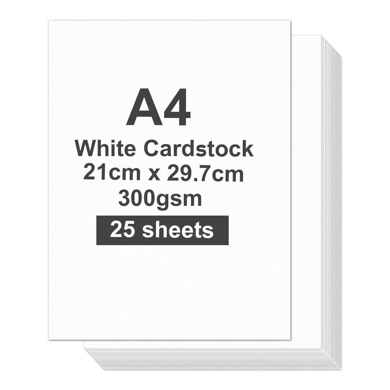 MARKQ White Cardstock, A4 300gsm Thick Paper sheets Heavyweight card Paper for Printing Scrapbooking Card Making Invitations Menus Flyers DIY Arts Crafts, 25 sheets, 21 cm x 29.7 cm on Amazon.ae - Price Tracker