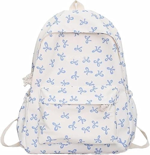 Cute Backpack Aesthetic School Backpack - Kawaii School Bags Floral Preppy Backpack for School Girls Schoolbag for Teenage Secondary College Back to School, One Size on Amazon.ae - Price Tracker
