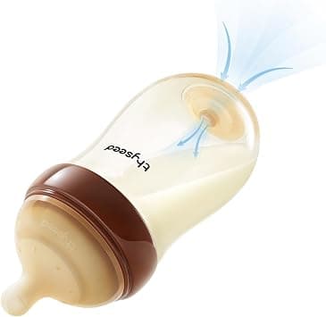 Thyseed PPSU Natural Anti-Colic Baby Bottles That Mimic Breastfeeding Newborn Breast Like Nursing Bottle for Breastfed Babies Who Refuses Bottle Boy Girl Infant Formula Feeding Anti Gas 8oz/240mL 3m+ on Amazon.ae - Price Tracker