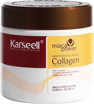 Karseell Collagen Hair Treatment Deep Repair Conditioning Argan Oil Collagen Hair Mask Essence for Dry Damaged Hair All Hair Types 16.90 oz 500ml on Amazon.ae - Price Tracker