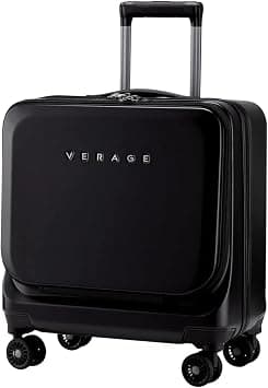 VERAGE laptop trolley bag Strong shell Front Pocket with Laptop Compartment & USB Port rolling laptop bag for business and office(48x42x25cms), Black على Amazon.ae - متتبع الأسعار
