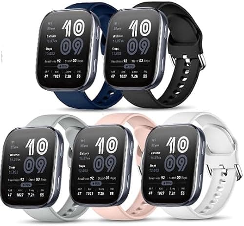 Compatible with Amazfit Bip 6 Watch Bands, Soft Silicone Adjustable Straps Quick Release Replacement Wristbands (5-PACK) على Amazon.ae - متتبع الأسعار
