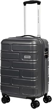 American Tourister Bricklane Suitcase, Cabin Size 55 cm / 20 inch, 4 Spinner Wheels, Hard Top, ABS, Dark Shadow|Lightweight|TSA Lock|Inner Mesh Zippered Pocket - 3 Years Global Warranty on Amazon.ae - Price Tracker