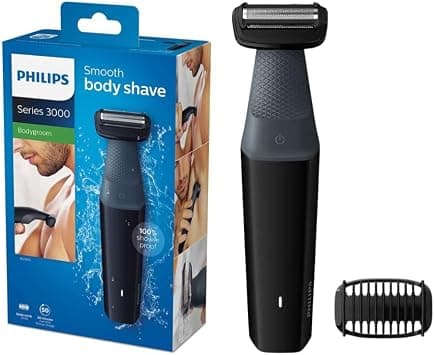 Philips Bodygroom Series 3000 Showerproof Body Groomer/Trimmer and Skin Friendly Electric Shaver with 50 Mins Cordless Use, Black, BG3010/15 على Amazon.ae - متتبع الأسعار