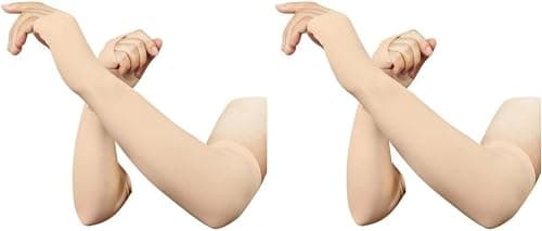 S-Sporting-Goods Arm Skin Protectors, Protective Arm Sleeve, 1 Pair UV Protection, Wicking Gloves with Finger Hole to Cover Arms for Cycling, Driving, Outdoor Sports for Men & Women, Color Skin على Amazon.ae - متتبع الأسعار