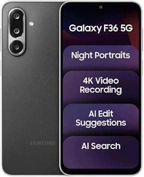 Samsung Galaxy F36 5G Smartphone (Black, 6GB RAM, 128GB Storage) | 50MP OIS Camera | Circle to Search | Slim 7.7mm | Unlocked Indian Version on Amazon.ae - Price Tracker