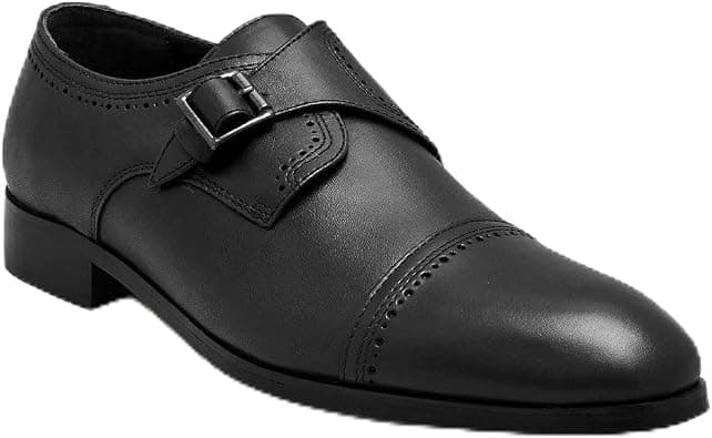 NDURE Men's Buckle Strap Formals Leather Shoes | Luxury | Comfortable | Lightweight | Trendy Design | Office wear | Breathable | Casuals for Boys on Amazon.ae - Price Tracker