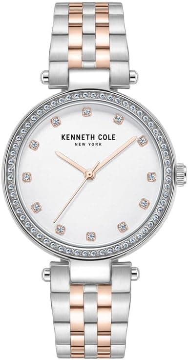 Kenneth Cole New York Modern Classic-Remodel Silver Dial Stainless Steel Bracelet Watch for Women, 34mm on Amazon.sa - Price Tracker
