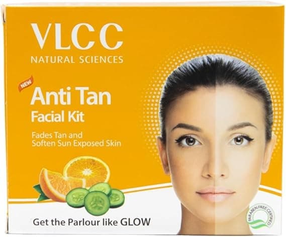 VLCC Natural Sciences Anti Tan Facial Kit – Skin Brightening & Tan Removal Treatment for All Skin Types, Herbal Ingredients, 5-Step Facial Pack on Amazon.ae - Price Tracker