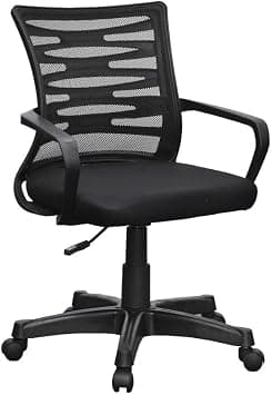 Desk Chair Office Chair for Home Height Adjustable Mid Back Mesh Computer Chair, Office Ergonomic Executive Chair (Black) على Amazon.ae - متتبع الأسعار