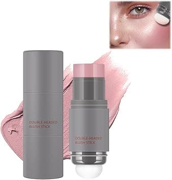 Cheek Blush Stick, Dual-ended Blush With Sponge, Cream Contour Stick, 3-in-1 Cheek Blush & Lip Tint & Eyeshadow Moisturizing Lightweight Multi-Stick Blush, Natural And Long-lasting-#01 on Amazon.ae - Price Tracker