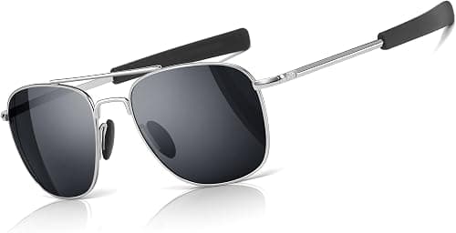 SUNGAIT Men's Military Style Polarized Pilot Aviator Sunglasses Bayonet Temples on Amazon - Best Deal Finder
