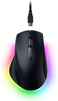 Razer Pro Click V2 Right-Handed Ergonomic Wireless RGB Mouse: HyperSpeed Wireless (2.4 GHz), Bluetooth – up to 3 hosts, USB-C wired, Up to 3.5 months Battery Life, 9 Programmable Buttons - Black on Amazon - Best Deal Finder