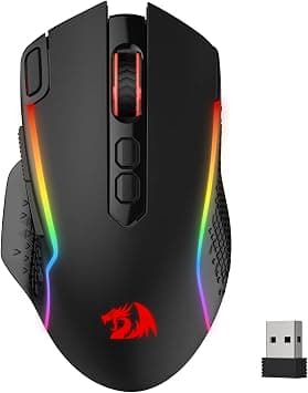 Redragon M810 Pro Wireless Gaming Mouse 10000 DPI Wired/Gamer with Quick Fire Button, 8 Macro Keys, 45 Hours Continuous Power and RGB Backlight for PC/Mac/Laptop, on Amazon - Best Deal Finder