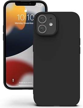 YATWIN Silicone Case for iPhone 12/12 Pro, Soft-Touch, Shockproof, DustProof, Antiskid Full Body Armour Phone Cover for Apple iPhone 12/12 Pro - Black على Amazon.ae - متتبع الأسعار