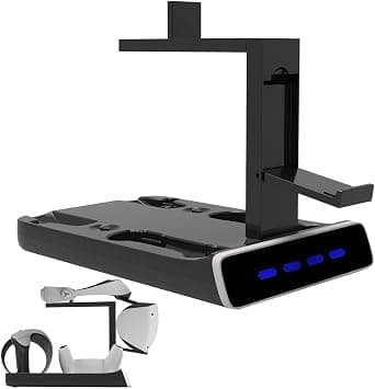 Stand and Charging Station for PS VR2 and PS5 Controller, Quick Charger Station with Light, Stand for Headphones Controllers Compatible with Playstation 5 and VR 2 على Amazon.ae - متتبع الأسعار