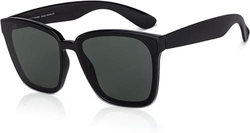 VINCENT CHASE EYEWEAR By Lenskart | Black Green Full Rim Square | HAVANA | Branded Latest and Stylish Sunglasses | 100% UV Protected (UV400) | Men & Women | Large | VC S14526 on Amazon - Best Deal Finder