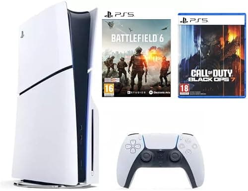 Sony PlayStation 5 Slim Disc with Battlefield 6 and Call of Duty: Black Ops 7 - International Version on Amazon - Best Deal Finder