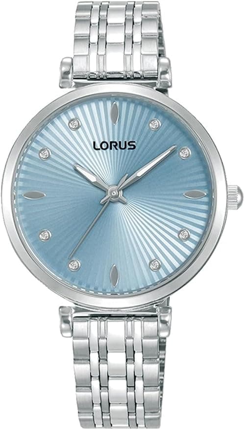 LORUS Damen Analog Quarz Uhr mit Edelstahl Armband,Silber/Blau on Amazon.ae - Price Tracker