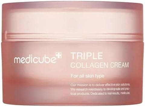 Medicube Triple Collagen Cream - Hydrating & Firming Moisturizer with Hyaluronic Acid, Premium Elastin, Shea Butter - Wrinkle Care & Boosts Elasticity - Korean Skincare, 1.69 oz on Amazon.ae - Price Tracker