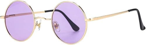 Gleyemor John Lennon Glasses Polarized Small Round Sunglasses for Men Women Hippie Circle Red Yellow Glasses on Amazon - Best Deal Finder