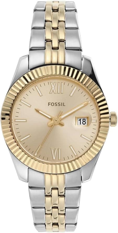 Fossil Women's Scarlette Mini Three-Hand Date, Stainless Steel Watch, ES4949 on Amazon - Best Deal Finder