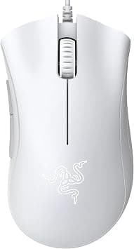 Razer DeathAdder Essential Gaming Mouse: 6400 DPI Optical Sensor - 5 Programmable Buttons - Mechanical Switches - Rubber Side Grips - Mercury White on Amazon - Best Deal Finder