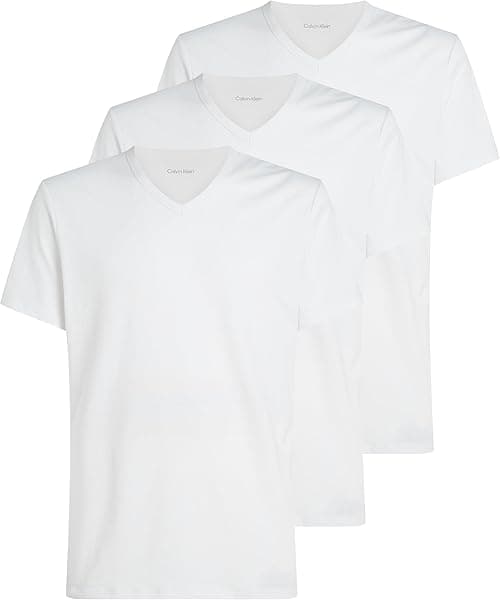 Calvin Klein Mens S/S V NECK 3PK Underwear Tops on Amazon.ae - Price Tracker
