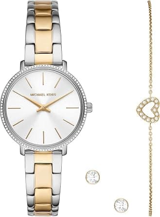 Michael Kors Women's Watch PYPER, 32 mm case size, Two Hand movement, Stainless Steel strap - Amazon.sa Price Tracker